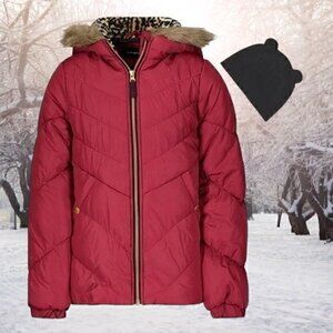 Weathertamer Big Girls Hooded Puffer Jacket Set